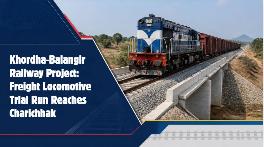 Khordha-Balangir Railway Project: Freight Locomotive Trial Run Reaches Charichhak